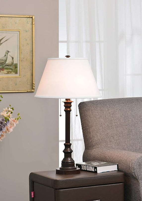Kenroy Home 30437BRZ Spyglass Table Lamp with Bronze Finish, Classic Style, 30.5" Height, 17" Width, 17" Depth - LeafyLoom