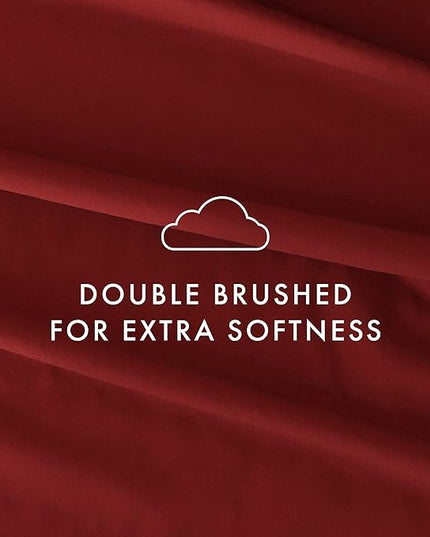 Linen Market Bed Sheets for Queen Size Bed (Burgundy) - Sleep Better Than Ever with These Soft and Cooling Queen Sheets - Deep Pocket Fits 16" Thick Beds - 4 Piece Queen Sheet Set - LeafyLoom