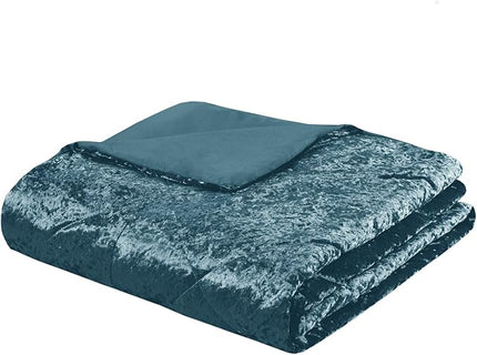 Intelligent Design King Duvet Cover Set, Velvet King Duvet Set, Luxury Diamond Quilting Teal Duvet Cover, Fluffy Duvet Cover with Decorative Pillow and 2 Shams, 4 Pieces, Teal, King/Cal King - LeafyLoom