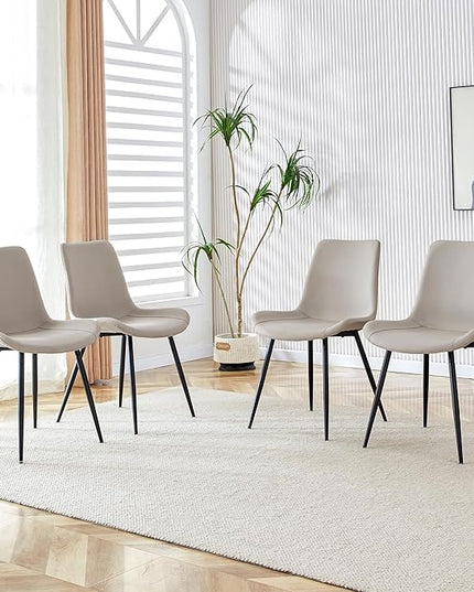 NicBex Haerin-SD-00315-LWJ Dining Chairs, 19.6"x18.5"x32.6", Light Gray - LeafyLoom