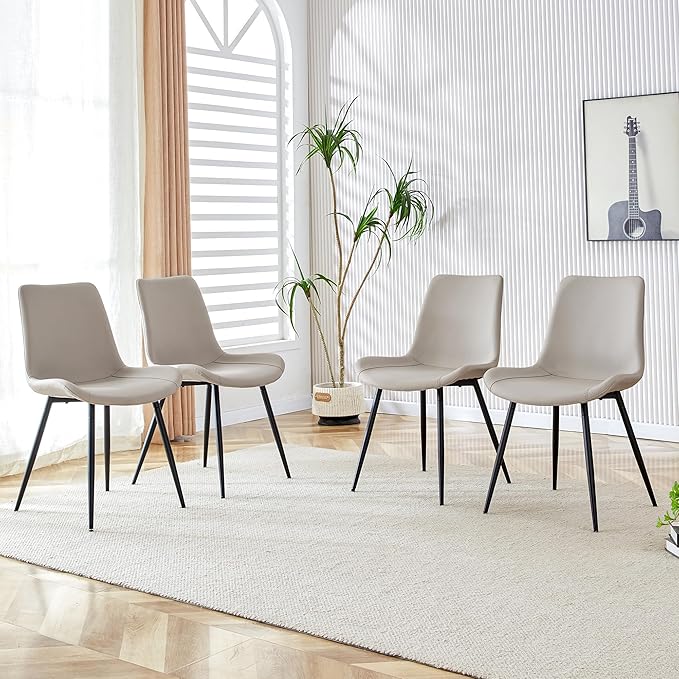 NicBex Haerin-SD-00315-LWJ Dining Chairs, 19.6"x18.5"x32.6", Light Gray - LeafyLoom