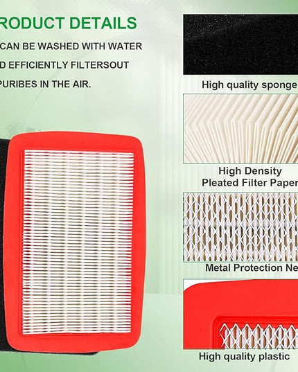 544271501 512654101 Air Filter & Pre Filter for Redmax EBZ8500 EBZ7500 EBZ8000 EBZ8001 EBZ8050 EBZ8050RH EBZ8500RH Husqvarna 170BF 180BF 180BT 370BFS 380BFS 570BFS 580BFS T4012-82310 T4012-82320 - LeafyLoom
