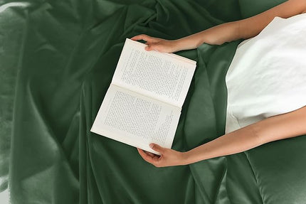Split King Size 5 Piece Sheet Set - Comfy Breathable & Cooling Sheets - Hotel Luxury Bed Sheets for Women & Men - Deep Pockets, Easy-Fit, Soft & Wrinkle Free Sheets - Emerald Green Oeko-Tex Bed Sheets - LeafyLoom
