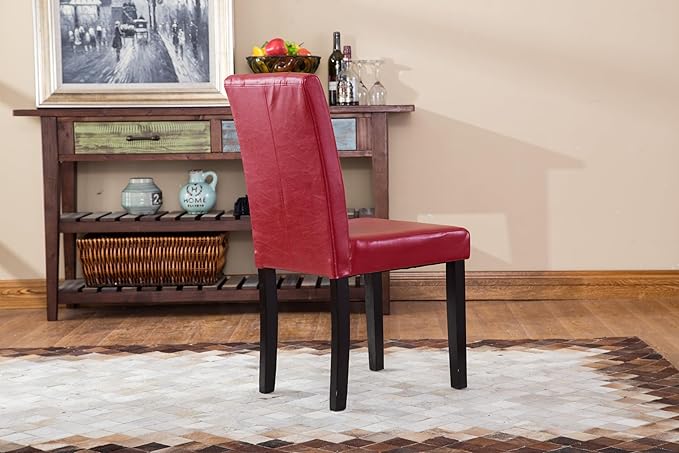 NicBex Haerin-SD-00162-LWJ Dining Chairs, 21"x16.5"x35.5", Red - LeafyLoom