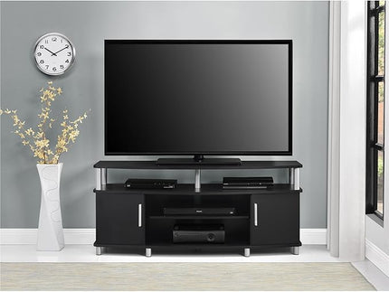 Ameriwood Home Carson TV Stand for TVs up to 50", Black - LeafyLoom