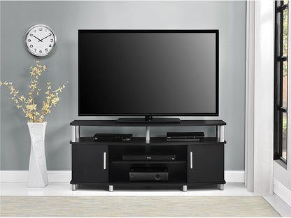 Ameriwood Home Carson TV Stand for TVs up to 50", Black - LeafyLoom
