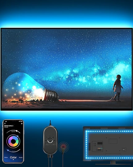 Nexillumi LED Lights for TV, 13.2ft TV LED Backlight for 32-65 Inch, RGB LED Strip Lights Behind TV, APP Remote Control Music Sync TV Led Lights for Bedroom Nexillumi