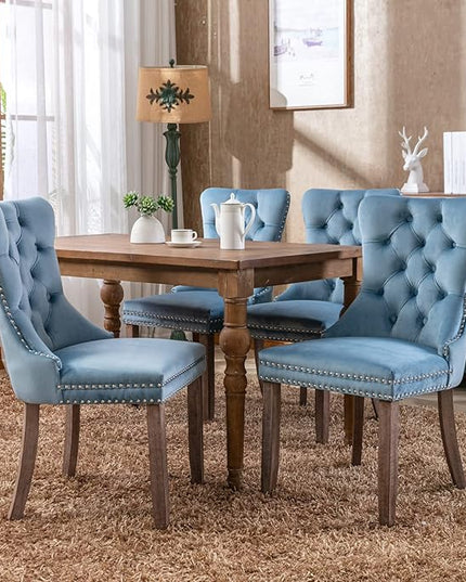 NicBex Haerin-SD-00113-LWJ Dining Chairs, 25.5"x19.7"x37.4", Light Blue - LeafyLoom
