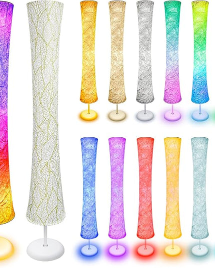 WORLD WIN Floor Lamps for Living Room, Standing Led Lamp RGB Color Changing with APP & Remote Control, 62 Inch DIY Mode Music Sync Modern Corner Lamp Decor for Living Room Bedroom Game, 1 Piece - LeafyLoom