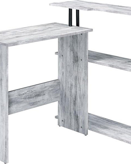 NicBex Kimberly-DW-00208-LWJ Home Office Desks, 39.5"x32.5"x34.5", Black + Grey - LeafyLoom