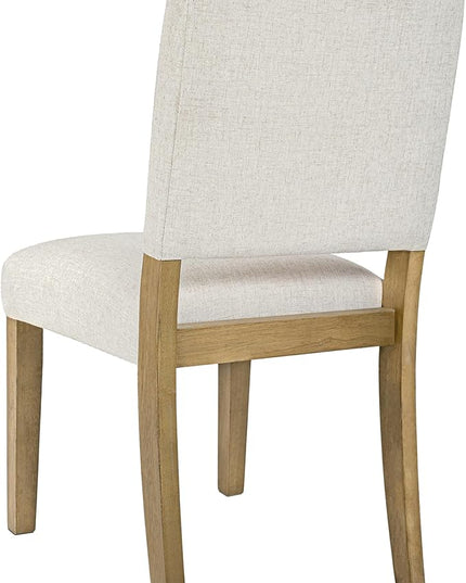HomePop Open Back Upholstered Dining Chair - Cream Textured Woven (Single Pack) - LeafyLoom
