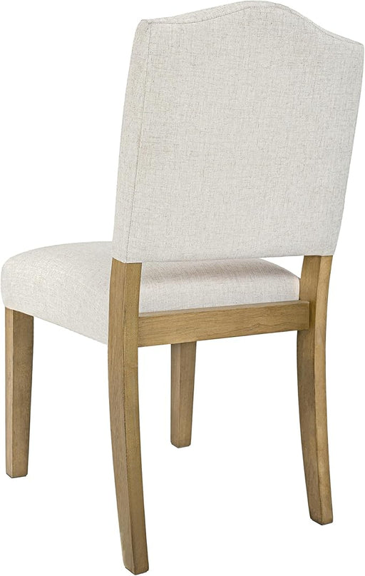 HomePop Open Back Upholstered Dining Chair - Cream Textured Woven (Single Pack) - LeafyLoom