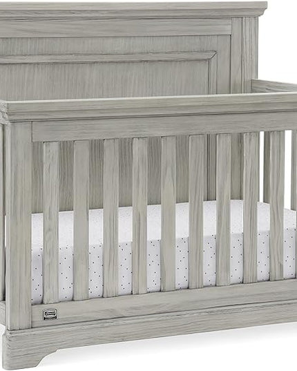 Delta Children Simmons Kids SlumberTime Paloma 4-in-1 Convertible Baby Crib - Greenguard Gold Certified, Rustic Mist - LeafyLoom