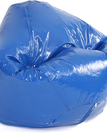 Wet Look Vinyl Bean Bags, Jr Child, Ntcl Blue - LeafyLoom