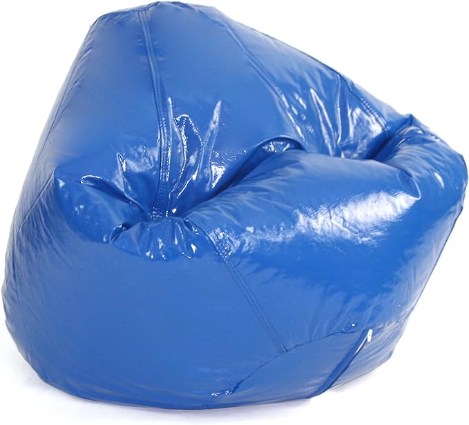 Wet Look Vinyl Bean Bags, Jr Child, Ntcl Blue - LeafyLoom
