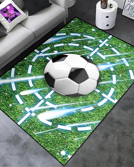 Football Rug for Boys Room - Soccer Rug for Boys Room Football Printed Rug for Kids Room Football Decor for Boys Bedroomsports Ball Doormat for Living Room Bedroom,4'×5' - LeafyLoom