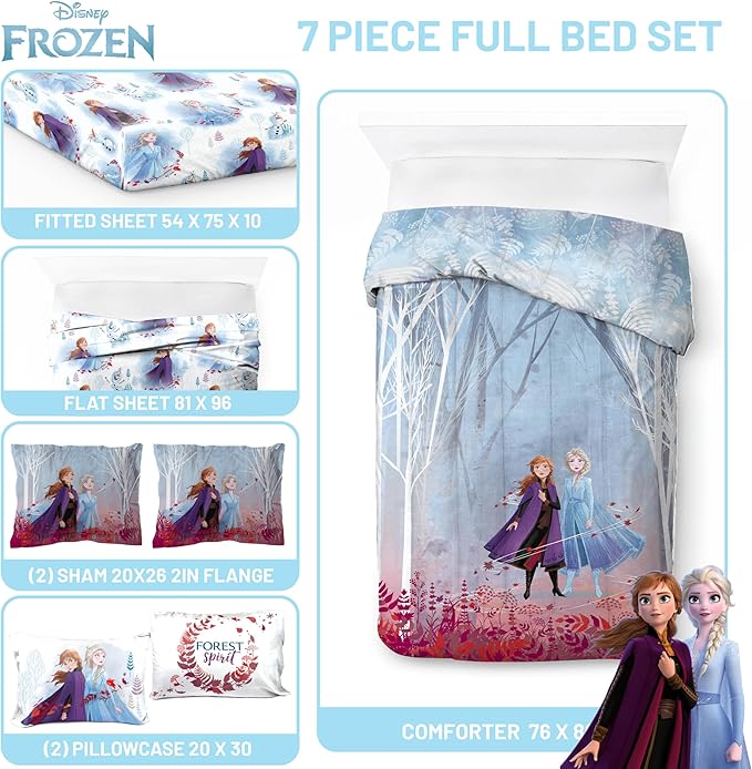 Jay Franco Frozen 2 Forest Spirit Bed Set, Full - LeafyLoom