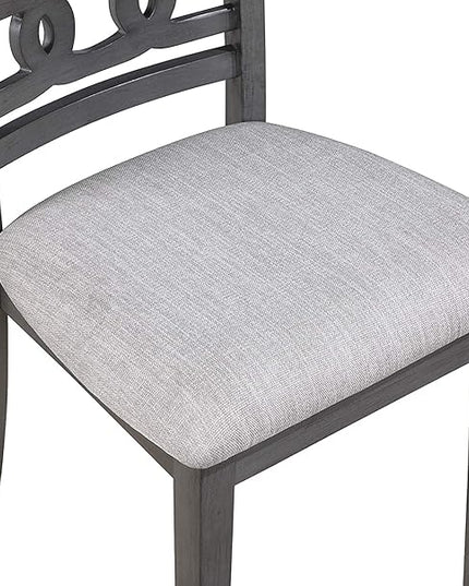 New Classic Furniture Gia Dining Chairs, Set of 2, Gray - LeafyLoom