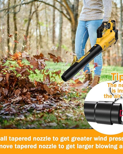 Leaf Blower Cordless Up to 620 CFM 180 MPH-40V Electric Cordless Leaf Blowers with 6.0 Ah Battery and Charger-Battery Powered Blowers for Lawn Care, Patio, Blowing Leaves - LeafyLoom