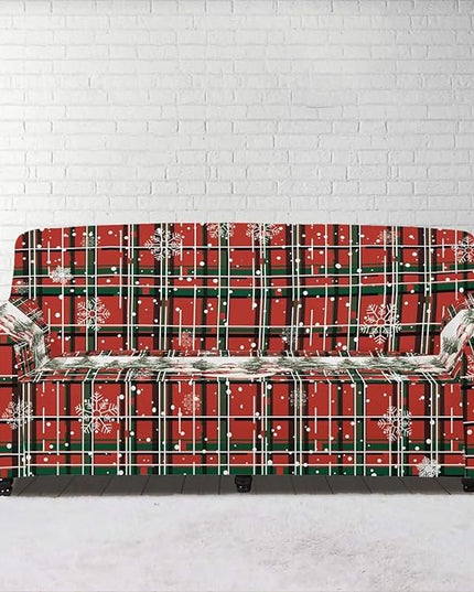 FKELYI Christmas Decorations Sofa Couch Cover Comfortable Furniture Protector Easy Going Stretch Sofa Slipcover with Elastic Bottom L FKELYI