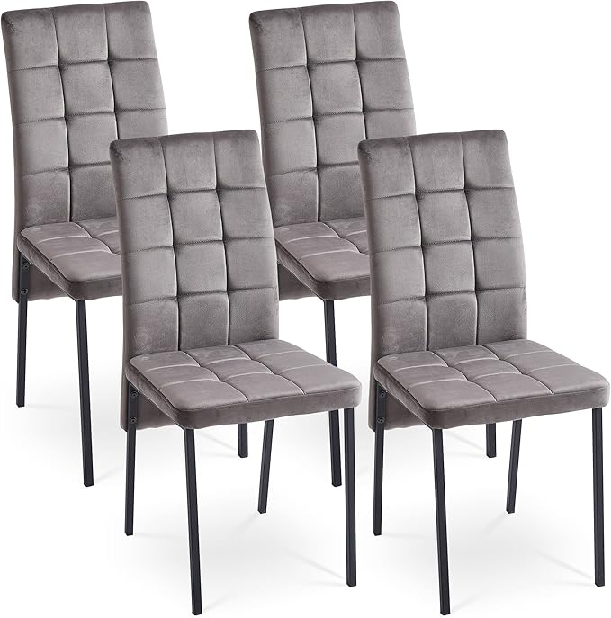 NicBex Haerin-SD-00336-LWJ Dining Chairs, 20.3"x16.1"x36.2", Gray - LeafyLoom
