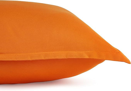 Amazon Basics 2 Piece Microfiber Kid's Comforter and Pillow Sham Set, Toddler, Bright Orange, Solid - LeafyLoom