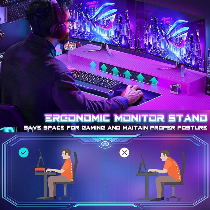 Homieasy Small Gaming Desk with Power Outlets Pegboard LED Light, 51 Inch L Shaped Computer Desk with Monitor Stand Storage Shelves, Reversible Corner Desk with Headset Hooks, Carbon Pink - LeafyLoom