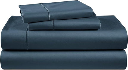LANE LINEN 100% Egyptian Cotton Queen Sheet Set (4 Pc) - 1000 Thread Count - Sateen Weave – Luxury Hotel Bedding – Ultra Soft Queen Size Sheets Set – Bed Sheets with 16” Deep Pocket – Denim - LeafyLoom