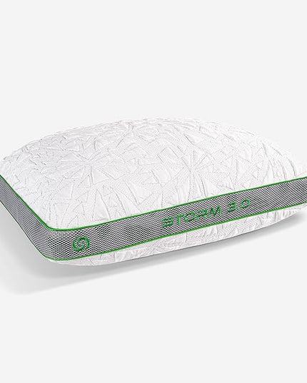 Bedgear Storm Performance Pillow - Size 3.0 - Cooling Pillow for Hot Sleepers - Medium Firmness Bed Pillow for All Sleep Positions - Hypoallergenic, Washable Removable Cover - 20" Wx 26" L x 6.5" H - LeafyLoom