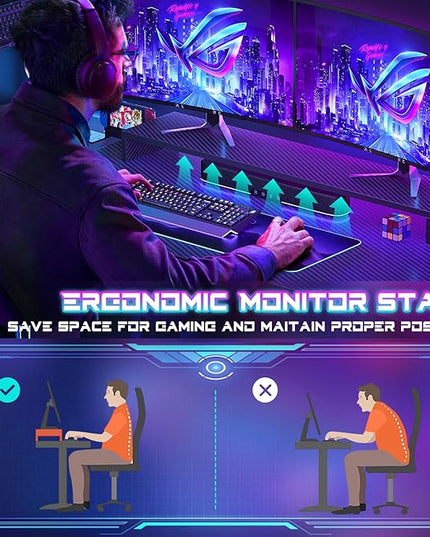 Homieasy Small Gaming Desk with Power Outlets Pegboard LED Light, 51 Inch L Shaped Computer Desk with Monitor Stand Storage Shelves, Reversible Corner Desk with Headset Hooks, Carbon Fiber Black - LeafyLoom