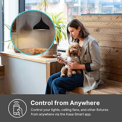 Kasa Matter Smart Light Switch: Voice Control w/Siri, Alexa & Google Assistant | UL Certified | Timer & Schedule | Easy Guided Install | Neutral Wire Required | Single Pole | 2.4GHz Wi-Fi | KS205 KasaSmartbyTP-Link