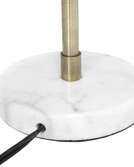 Elegant Designs LD1058-ABS Antique Brass and Marble Base Arched Desk Lamp - LeafyLoom