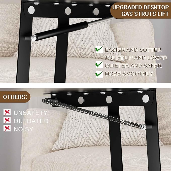 Shintenchi Coffee Table, Lift Top Coffee Table with Hidden Compartment, Rising Tabletop Dining Table, Lift Top Coffee Center Table for for Living Room, Office, Home (White) - LeafyLoom