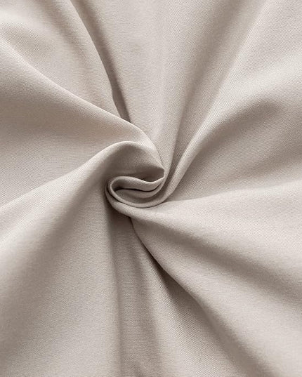 Twin Size Comforter Sets Solid Color 2PCS Boho Beige Bed Comforter Set Tannish Grey Soft Lightweight Microfiber Kids Bedding Set for All Season (1 Comforter, 1 Pillowcase) - LeafyLoom