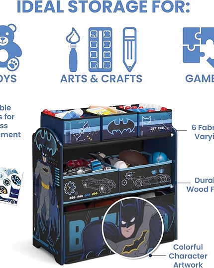 Delta Children Design & Store 6 Bin Toy Storage Organizer, Batman - LeafyLoom