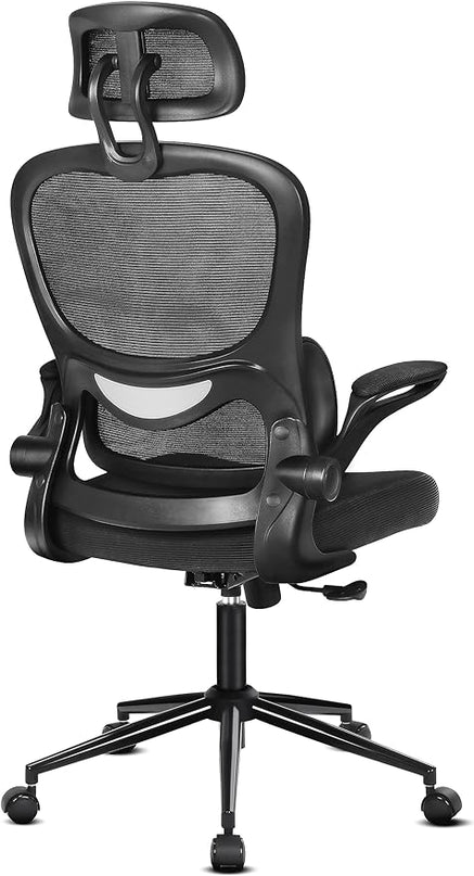 Misolant Ergonomic Office Chair, Desk Chair with Lumbar Support, Mesh Office Chair, Ergonomic Chair with Adjustable Headrest and Armrest,Comfortable Office Chair for Home（Black） - LeafyLoom