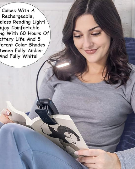 Homie Reading Pillow with Wrist Support, Has Arm Rests, and Back Support for Bed Rest, Lounging, Reading, Working on Laptop, Watching TV (Blue) - LeafyLoom