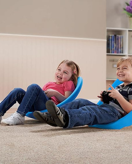 American Plastic Toys Kids Scoop Rocker Chairs for Toddlers & Kids Ages 3 and Up | 6-Pack Blue & Red | Made in USA from Safe Plastics | Great for Indoor and Outdoor Activities - LeafyLoom