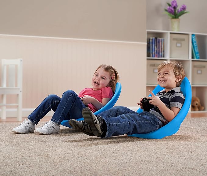 American Plastic Toys Little Kids (2-Pack, Red), Stackable, Lightweight, & Portable, Reading, Gaming, TV, Outdoor & Indoor, 50lb Max Scoop Rocker - LeafyLoom