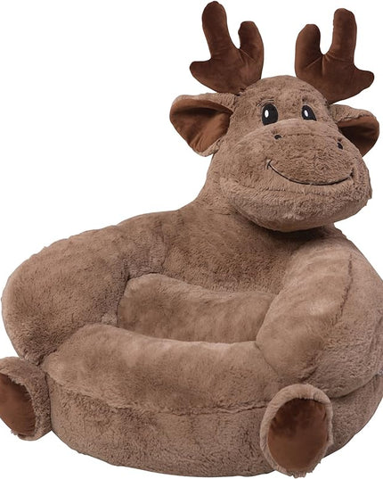 Trend Lab Moose Toddler Chair Plush Character Kids Chair Comfy Furniture Pillow Chair for Boys and Girls, 21 x 19 x 19 inches - LeafyLoom