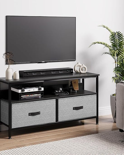 IDEALHOUSE Dresser TV Stand 50 Inch Entertainment Center with Storage TV Stand for Bedroom Small TV Stand Dresser with Drawers and Shelves, TV & Media Console Table Furniture for Living Room, Grey - LeafyLoom