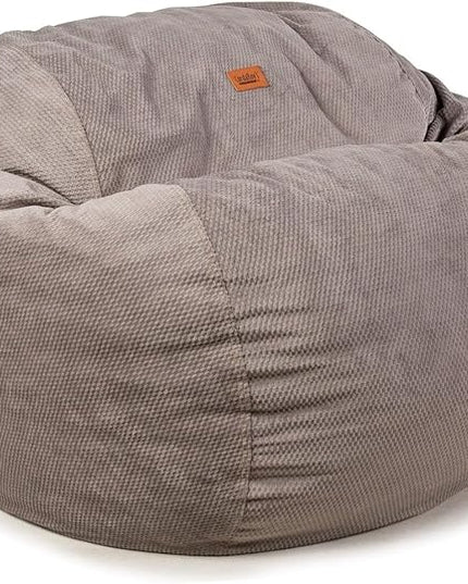 CordaRoy's Chenille Bean Bag Chair, Convertible Chair Folds from Bean Bag to Lounger, As Seen on Shark Tank, Charcoal - King Size - LeafyLoom
