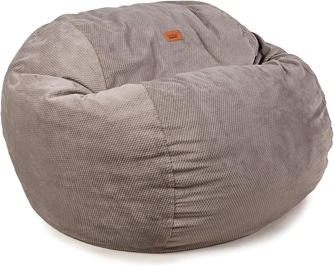 CordaRoy's Chenille Bean Bag Chair, Convertible Chair Folds from Bean Bag to Lounger, As Seen on Shark Tank, Charcoal - King Size - LeafyLoom