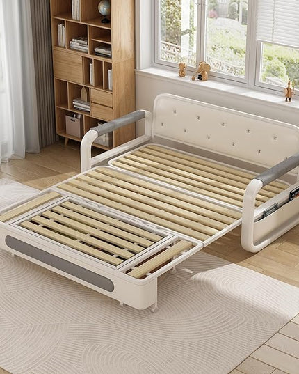 Pull Out Sofa Bed, Modern Tufted Convertible Sleeper Sofa, with Storage, Couch Bed for Living Room (34.25" D x 59.05" W x 37.4" H)… - LeafyLoom