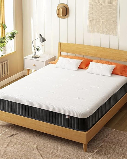 Firm Double Mattress, 12 Inch Memory Foam Full Size Mattress, Full Bed Mattress in a Box Pressure Relief & Firm Mattress Double Size… - LeafyLoom