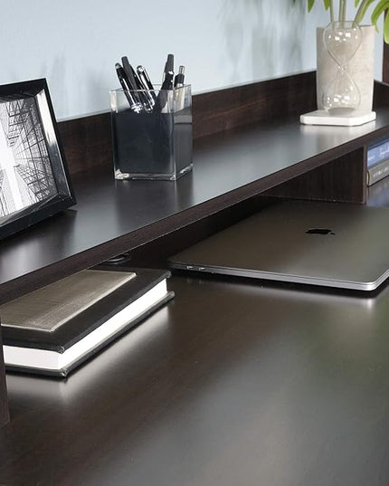 Sauder Shoal Creek Desk, Jamocha Wood finish - LeafyLoom