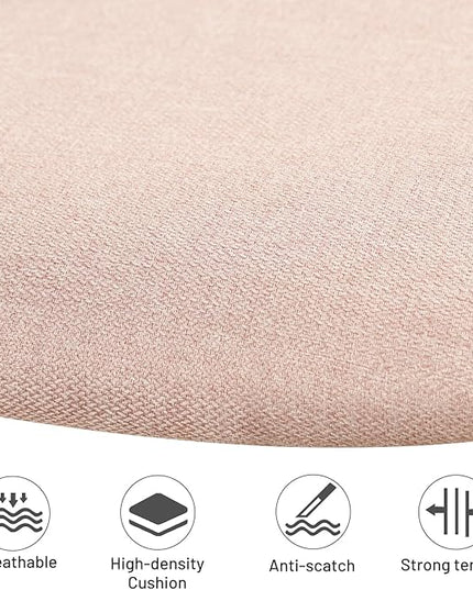 Desk Chair Small Armless, Comfy Home Office Chair with Fabric Seating Cushion and Plastic Low-Back, Adjustable Swivel Study Computer Task Chair for Student Children Kids with Rolling Wheels, Pink - LeafyLoom