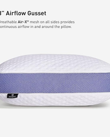 Bedgear Balance 3.X Cuddle Curve Performance Pillow – Firm Pillow – Neutral/Warm Sleepers – Moisture Wicking Pillow with Hypoallergenic, Washable, Removable Cover - LeafyLoom