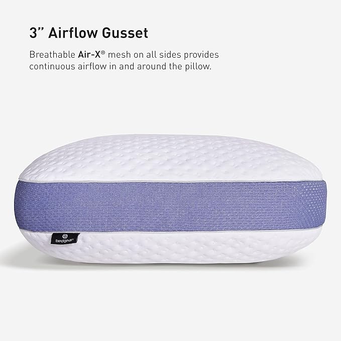 Bedgear Balance 3.X Cuddle Curve Performance Pillow – Firm Pillow – Neutral/Warm Sleepers – Moisture Wicking Pillow with Hypoallergenic, Washable, Removable Cover - LeafyLoom