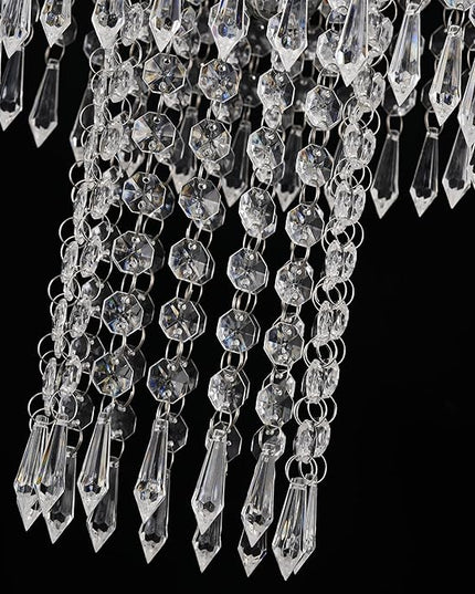 Arc Floor Lamps for Living Room Modern Crystal Floor Lamp with Remote Control,Dimmable LED Floor Lamp Crystal Lampshade Black Standing Lamp with 10 Color Temperature Tall Floor Lamp For Bedroom Corner - LeafyLoom